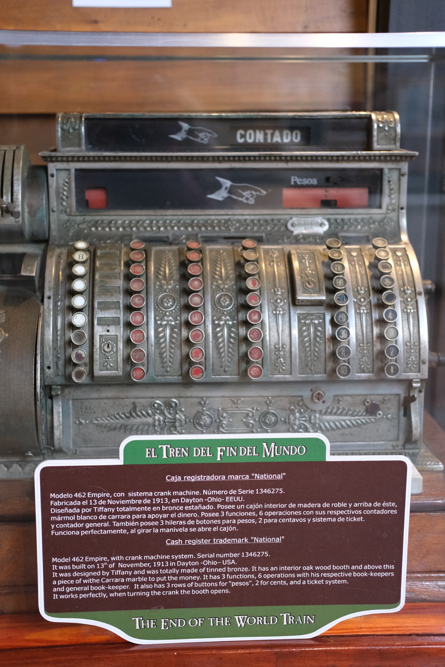 The cash register was designed by Tiffany! Cool stuff