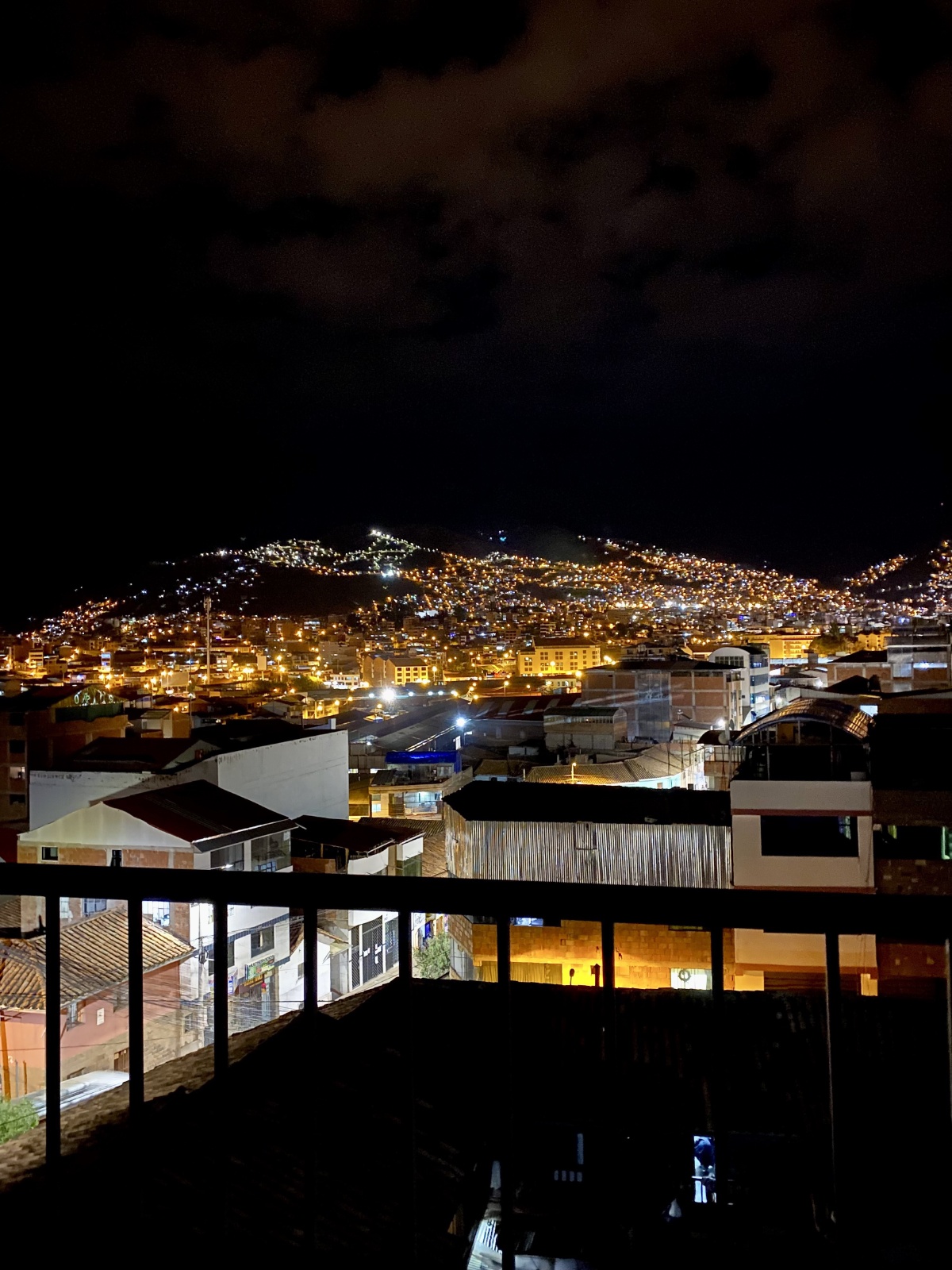 How beautiful! This is the view from our Airbnb when we arrived. Elevation was pretty high so it was cold.