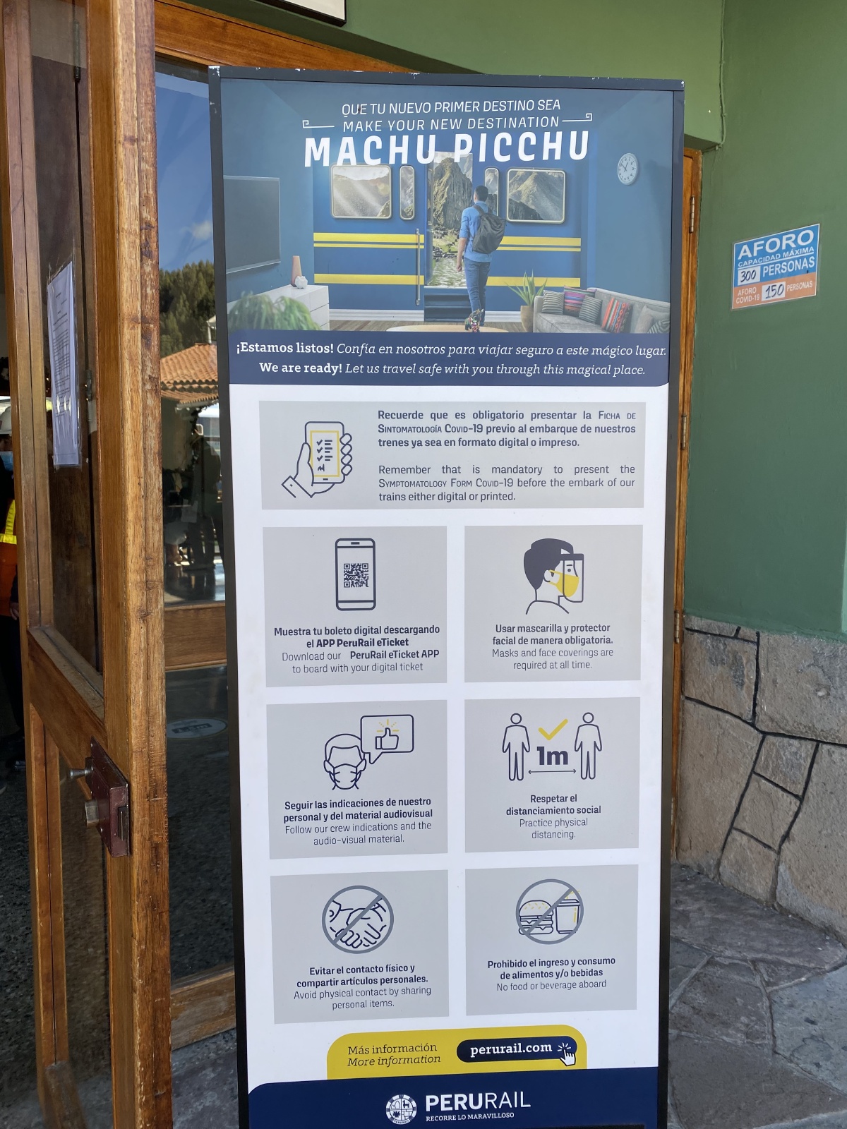 We had booked through PeruRail - it's a THREE hour and FORTY minutes ride from Cusco to Machu Picchu, and vice-versa