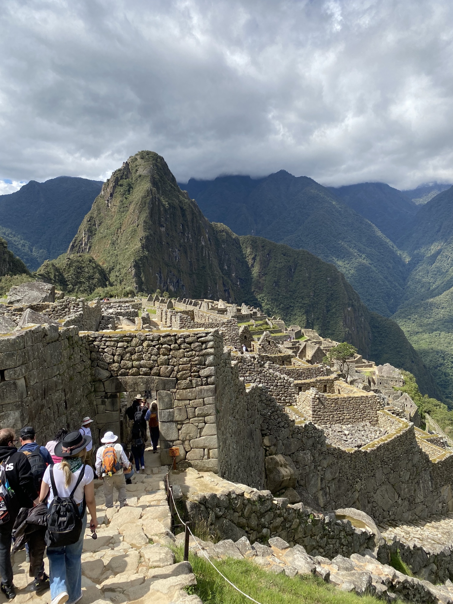 The entrance door to Machu Picchu