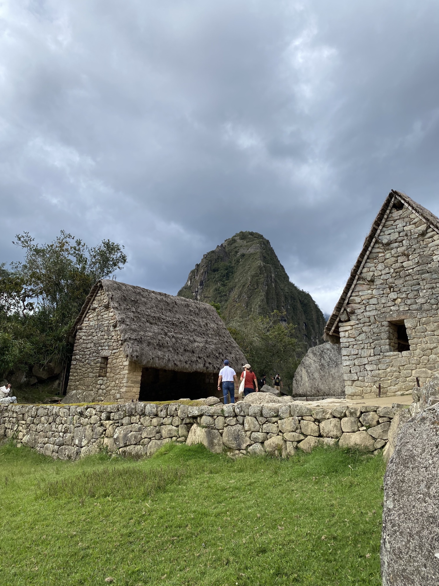 They recreated the thatched roof in this area with the Sacred Rock