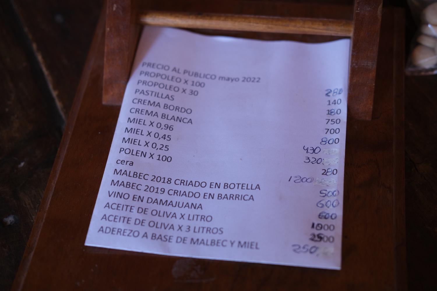 Prices... Alex regrets not getting some honey, and for me, the olive oil!