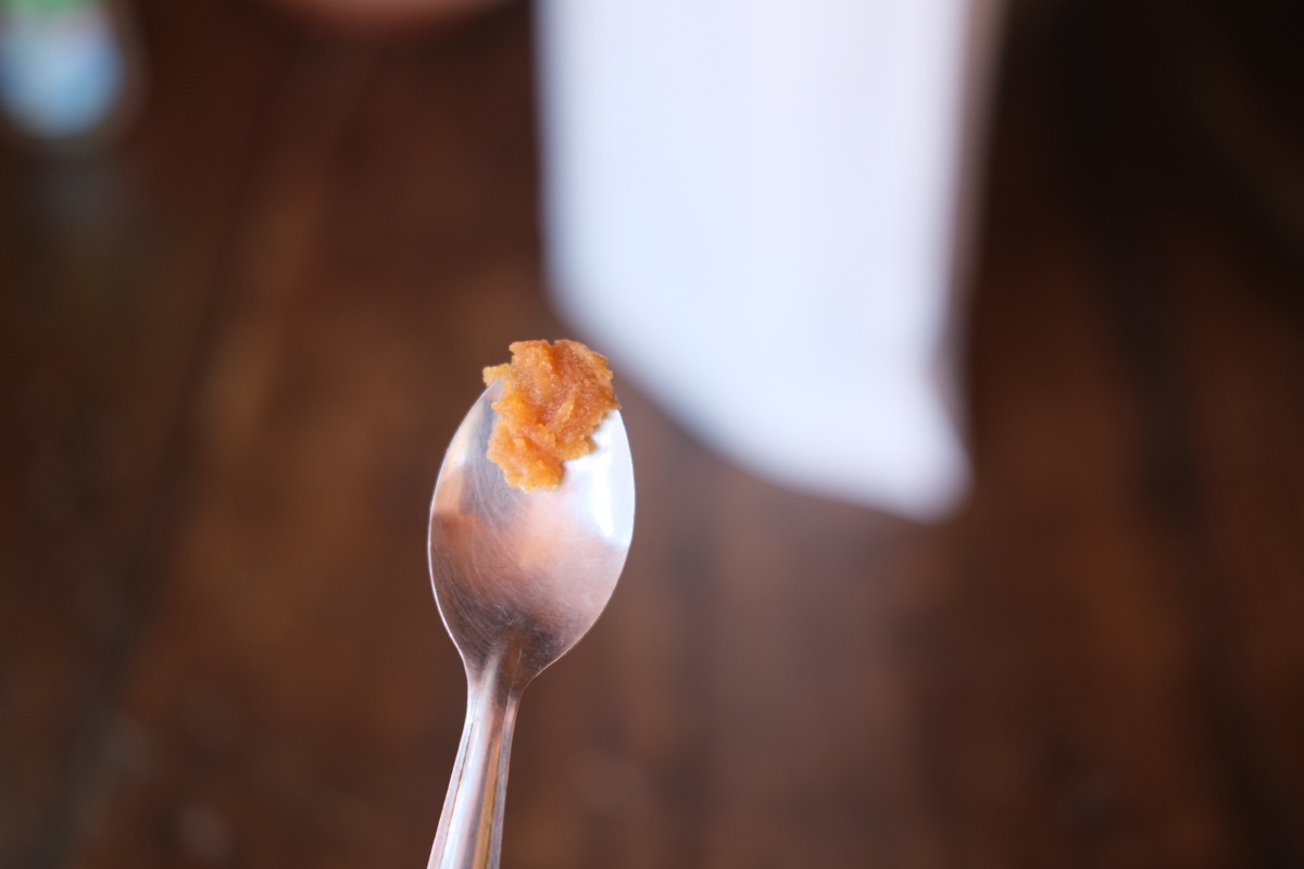 Different texture for the honey... Never tasted something quite like this! Sweet, and floral maybe? Tastes great!