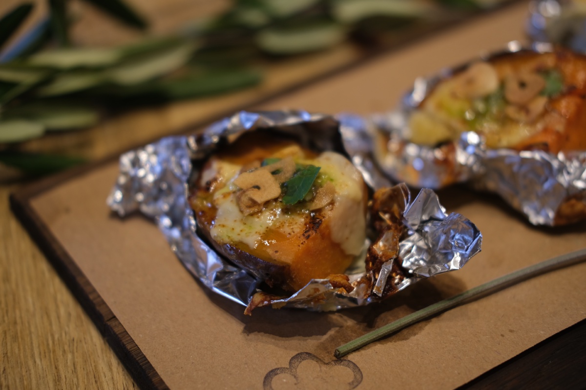 We were treated to a three course lunch! This sweet potato with goat cheese is PHENOMENAL