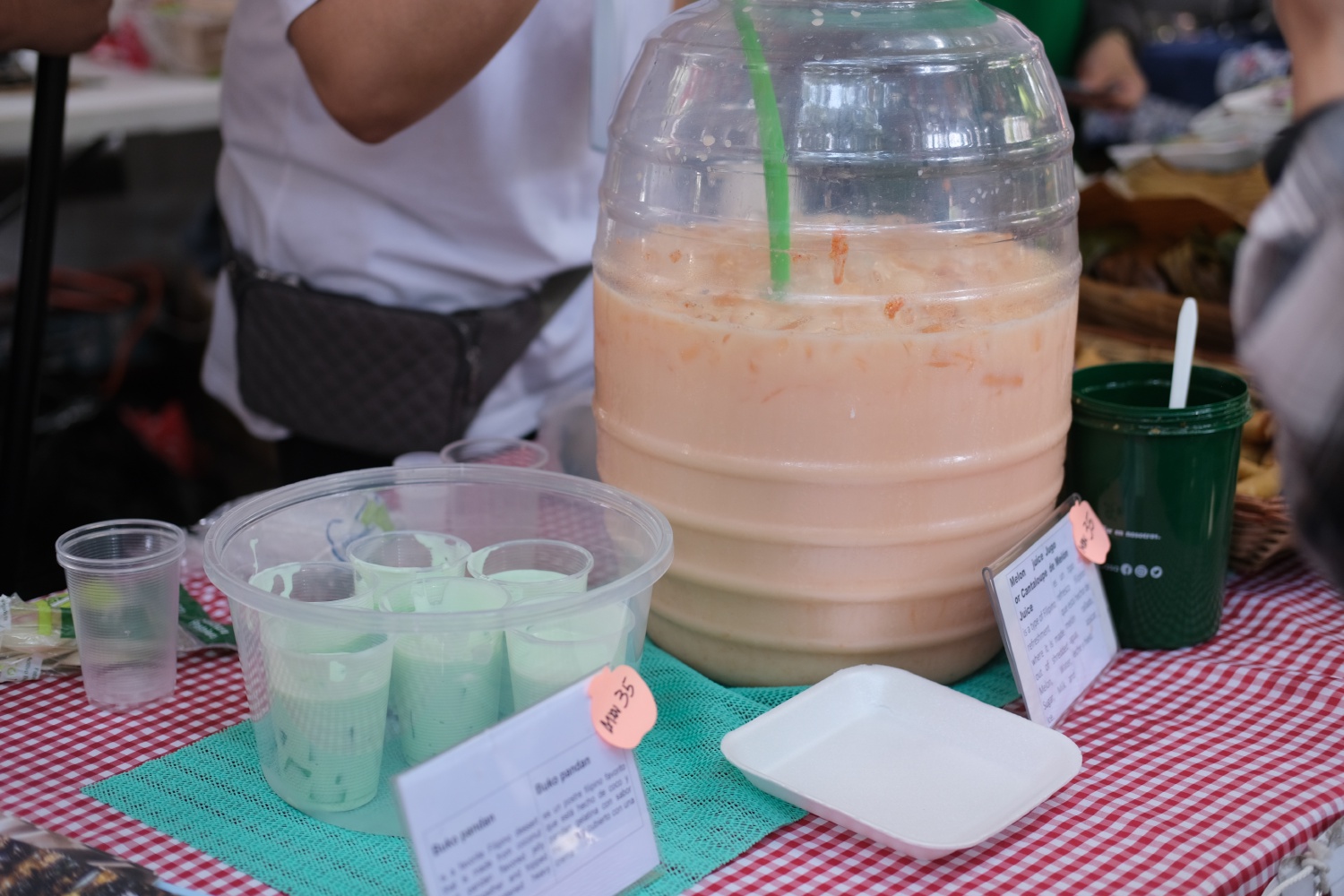 Alex loved the Buko Pandan and the Melon drink!