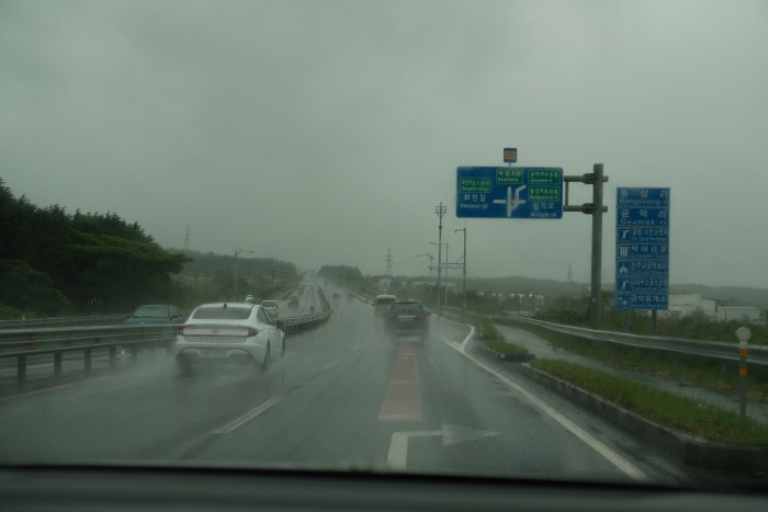 Rainy Seogwipo, Jusangjeollidae, Jeju - South Korea