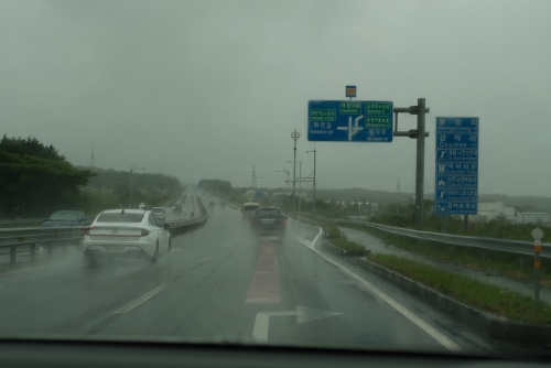 Rainy Seogwipo, Jusangjeollidae, Jeju - South Korea