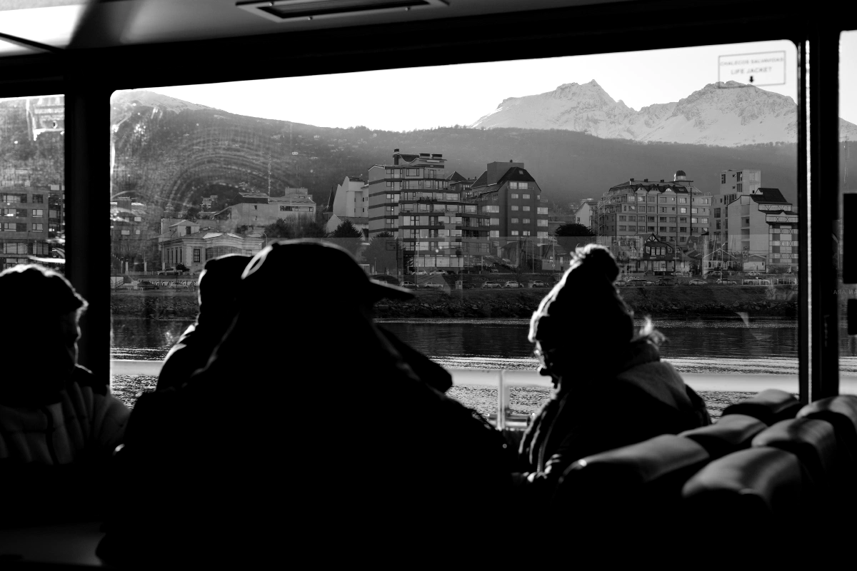 View of Ushuaia from our boat, the Francesco III