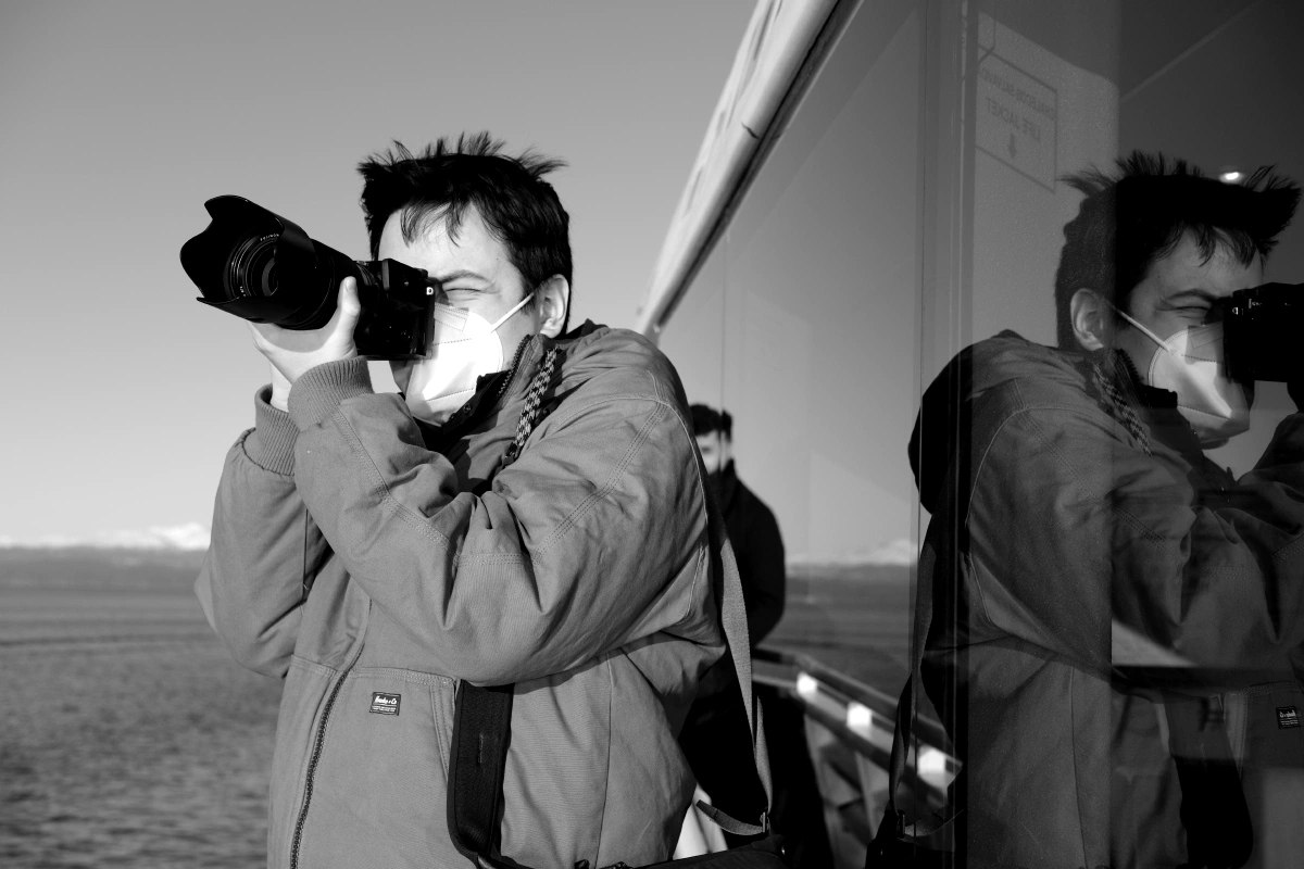 Alex enjoying taking photos, he's working on his website now, launching soon...