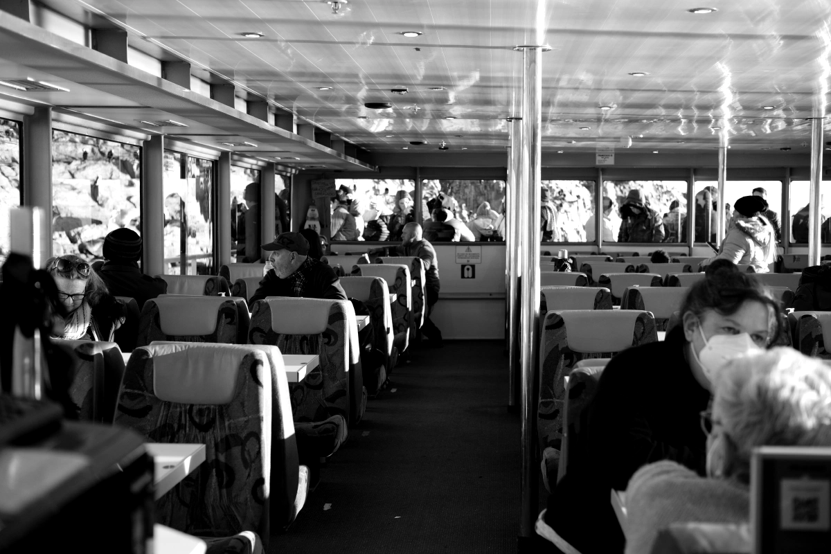 We took breaks from the cold, the boat has a mini bar where you can order hot coffee, snacks, and even alcohol to warm you up