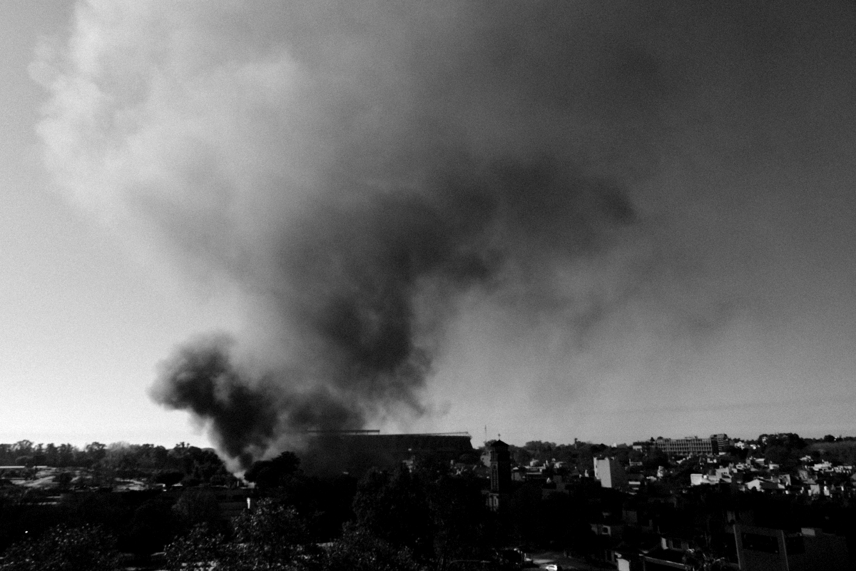 The smoke disappeared in less than an hour though
