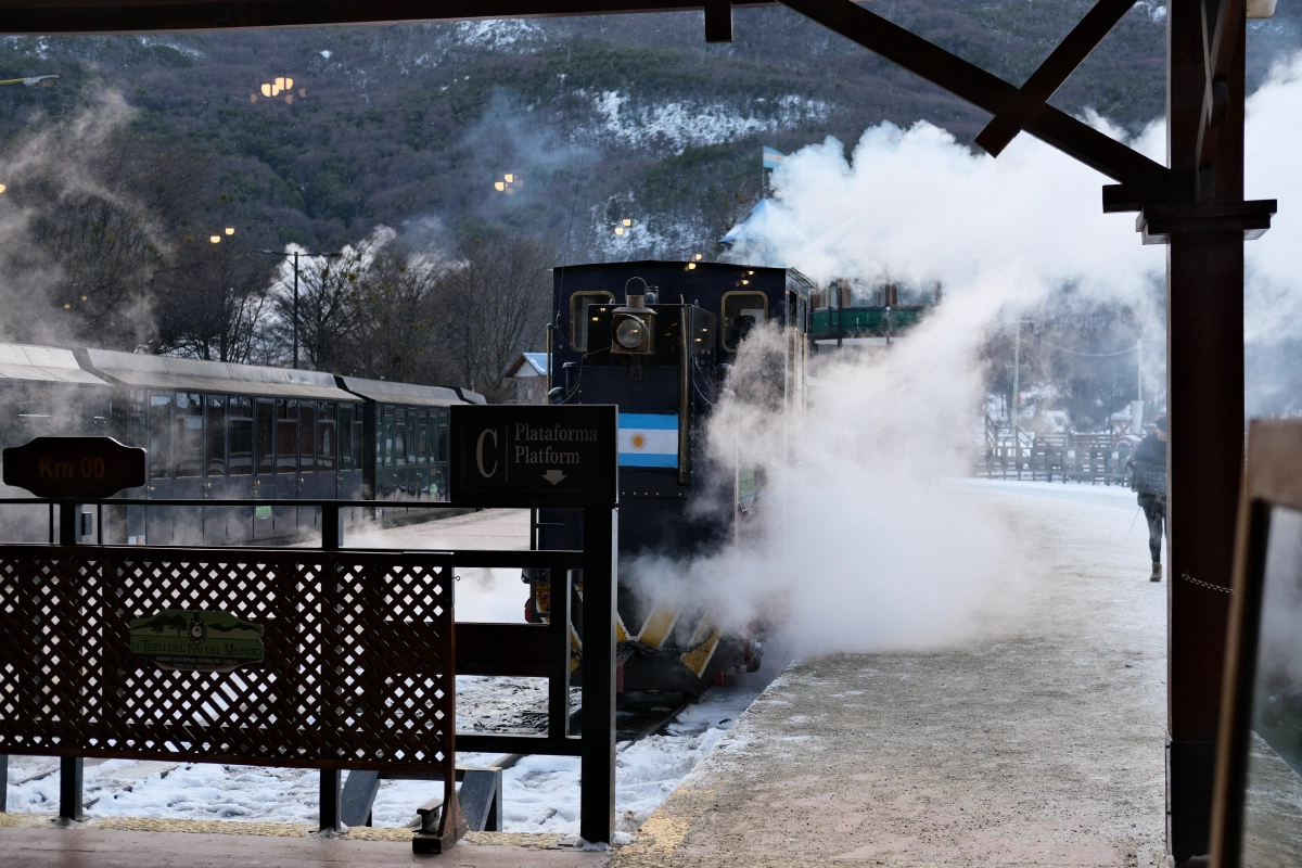 The original trains used to run on coal, but they now use a chemical that recreates the look of the steam, but is more environmentally friendly
