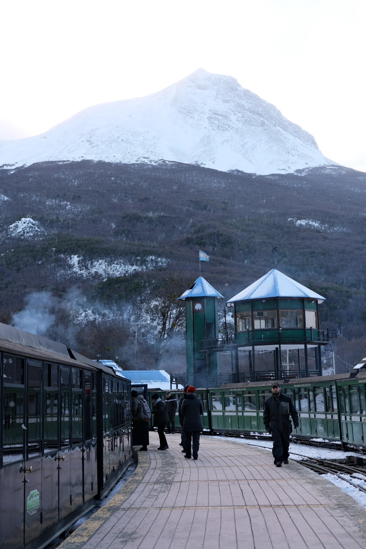 A view of Monte Susana while boarding the train - am I finally going to Hogwarts?!