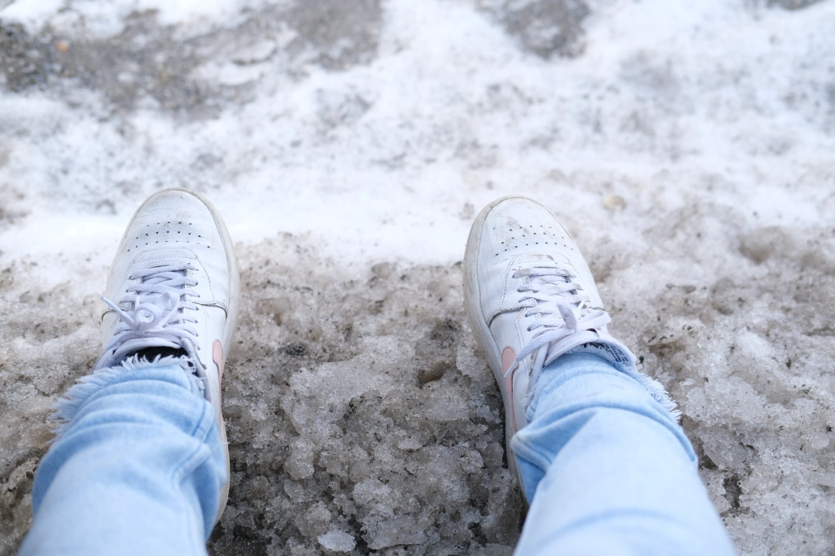 My shoes have never been as dirty as here in Ushuaia -- remind me to get waterproof shoes next time