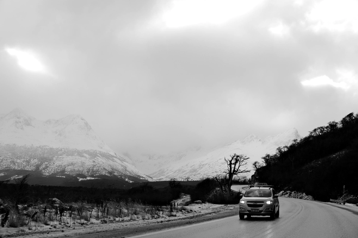 There weren't a lot of cars traveling that to and from Ushuaia