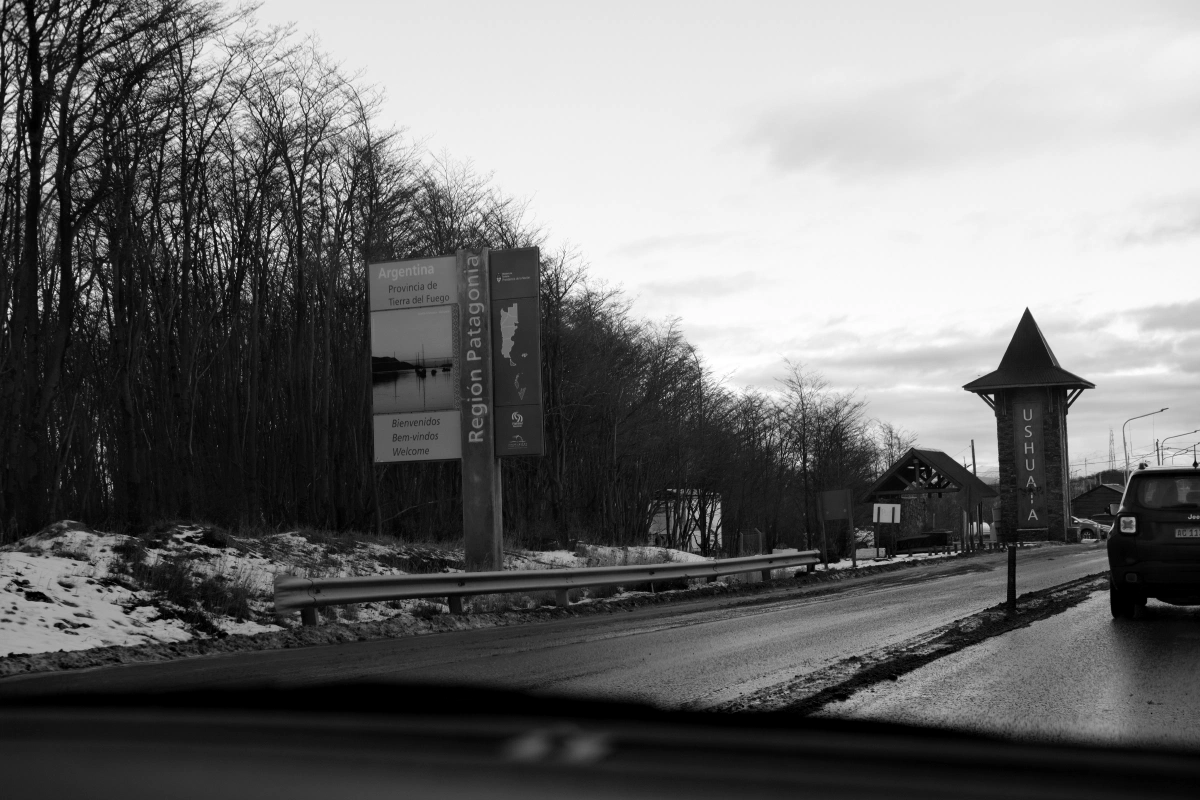 On our way back to town - just wanted a photo of the Patagonia signage!