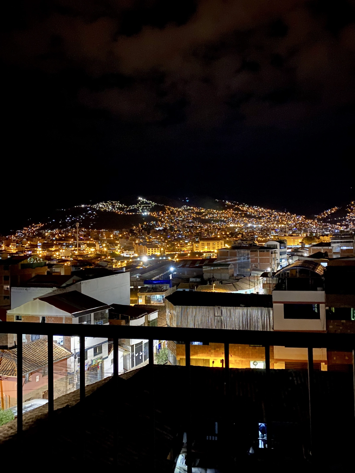 How beautiful! This is the view from our Airbnb when we arrived. Elevation was pretty high so it was cold.