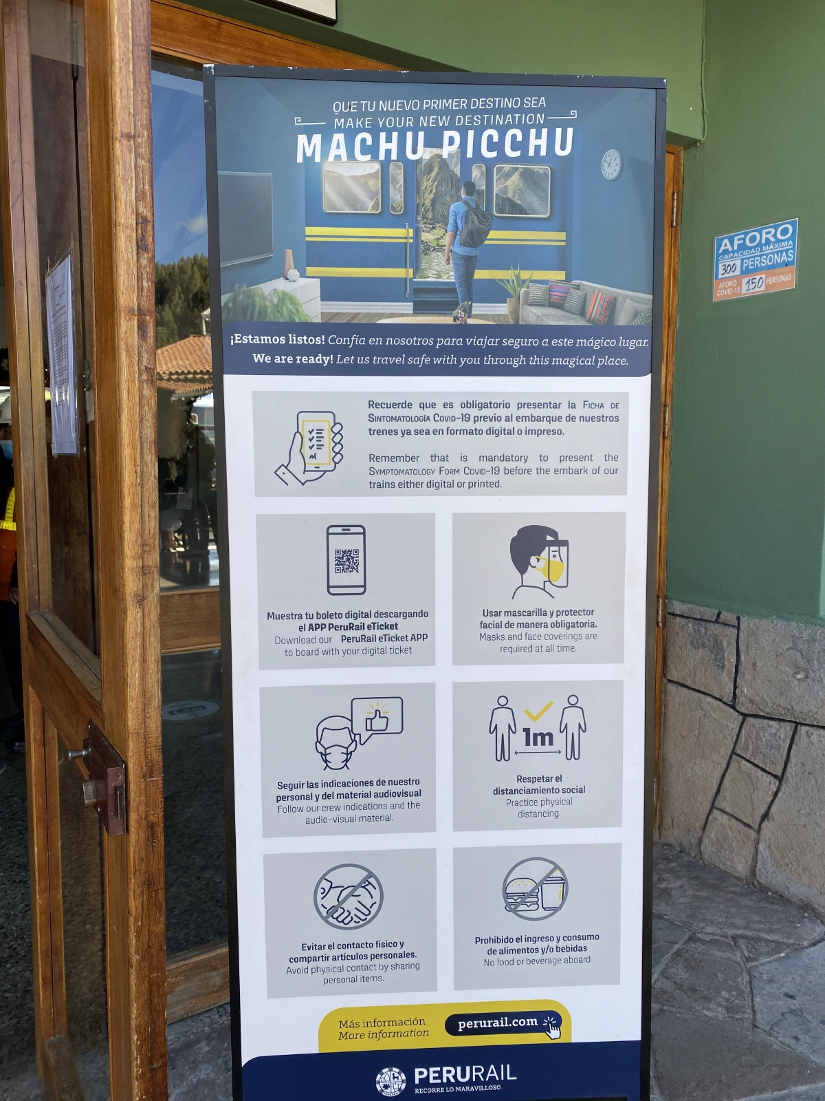 We had booked through PeruRail - it's a THREE hour and FORTY minutes ride from Cusco to Machu Picchu, and vice-versa