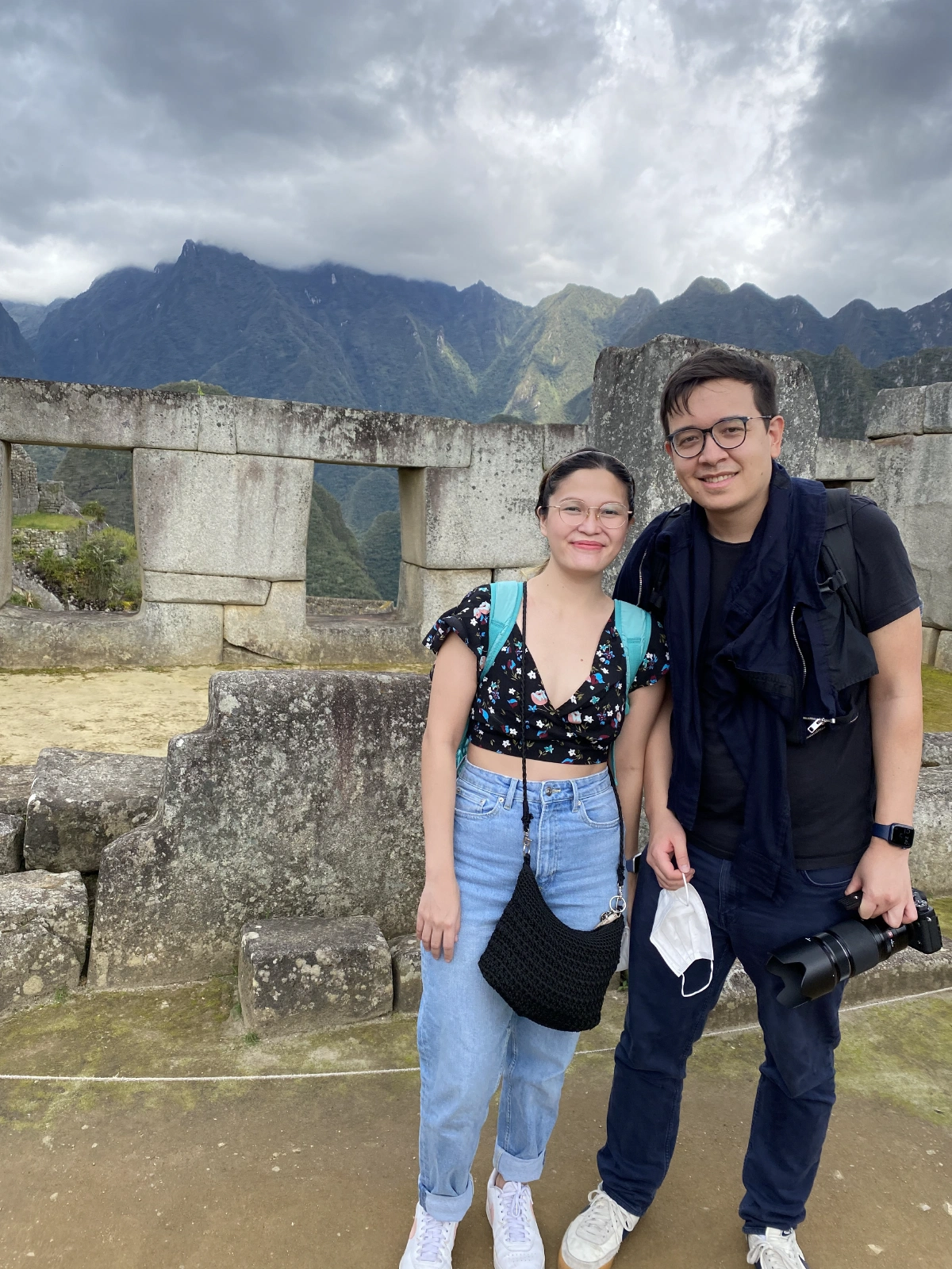 In front of the Three Windows Temple