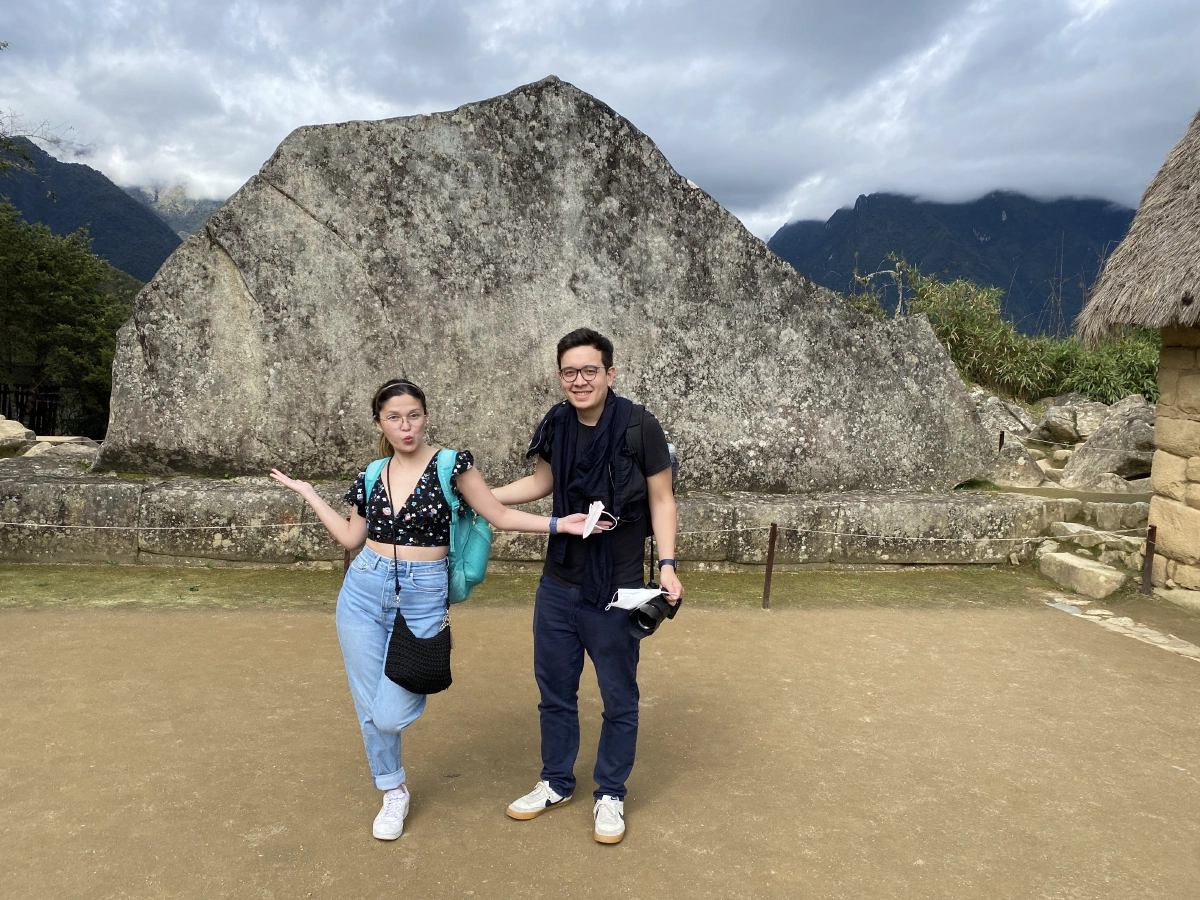 Our guide said to pose funny... 