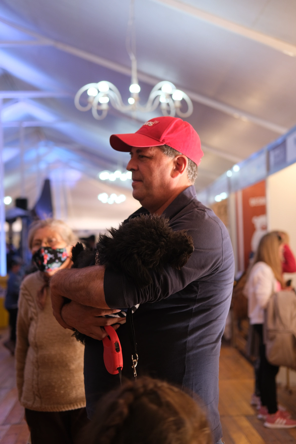 Inside the chocolate tent, there was this poodle that reminds me of Cosmo :(