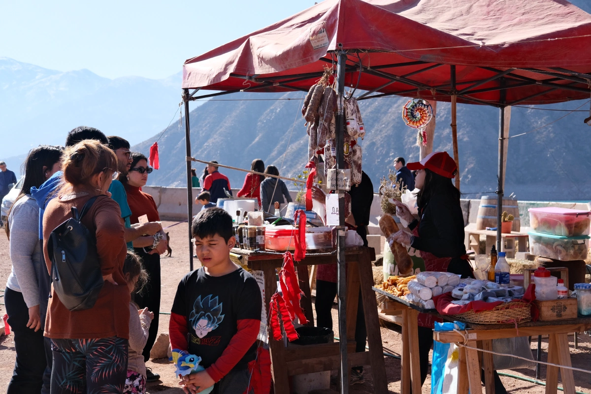 There are pop-up stalls everywhere, and families just gather around...