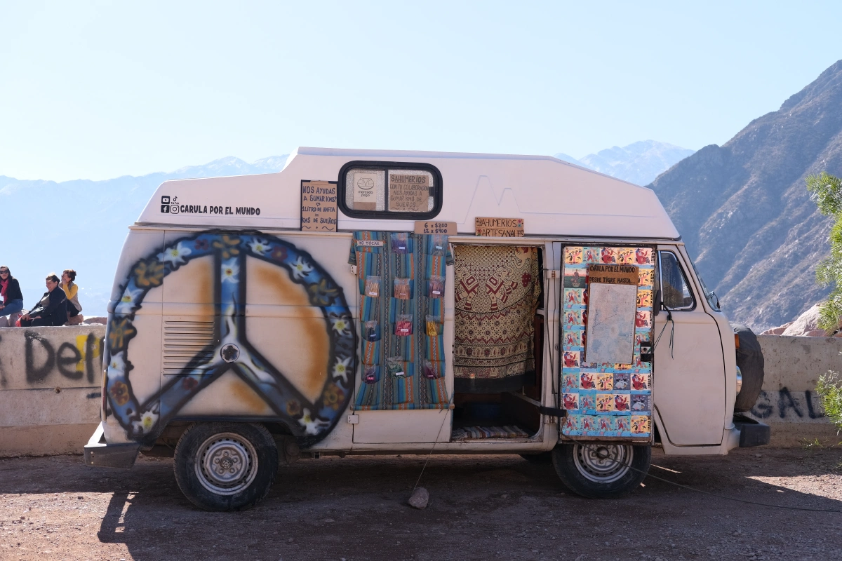 This van selling incense.. Very hippie...