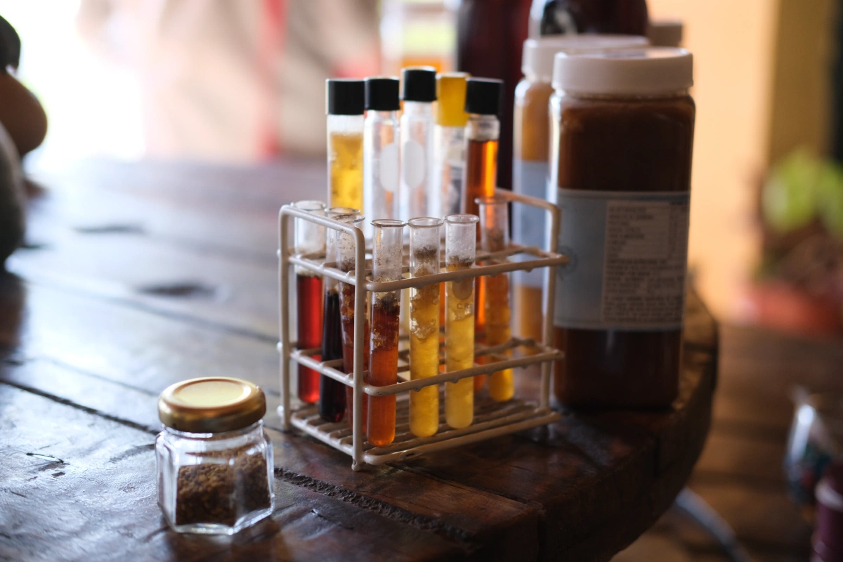 They only make 10,000 bottles of their wine, and so they make honey between making those