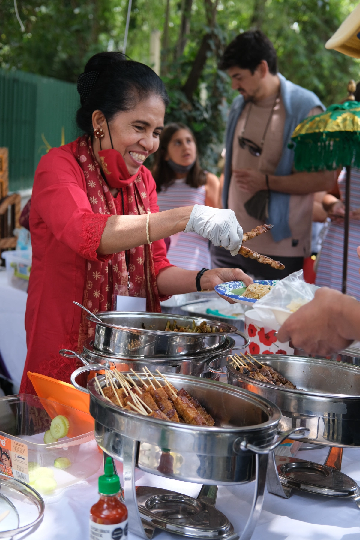 The Indonesia booth was amazing, we ordered Tempe, Satay, and Nadar!