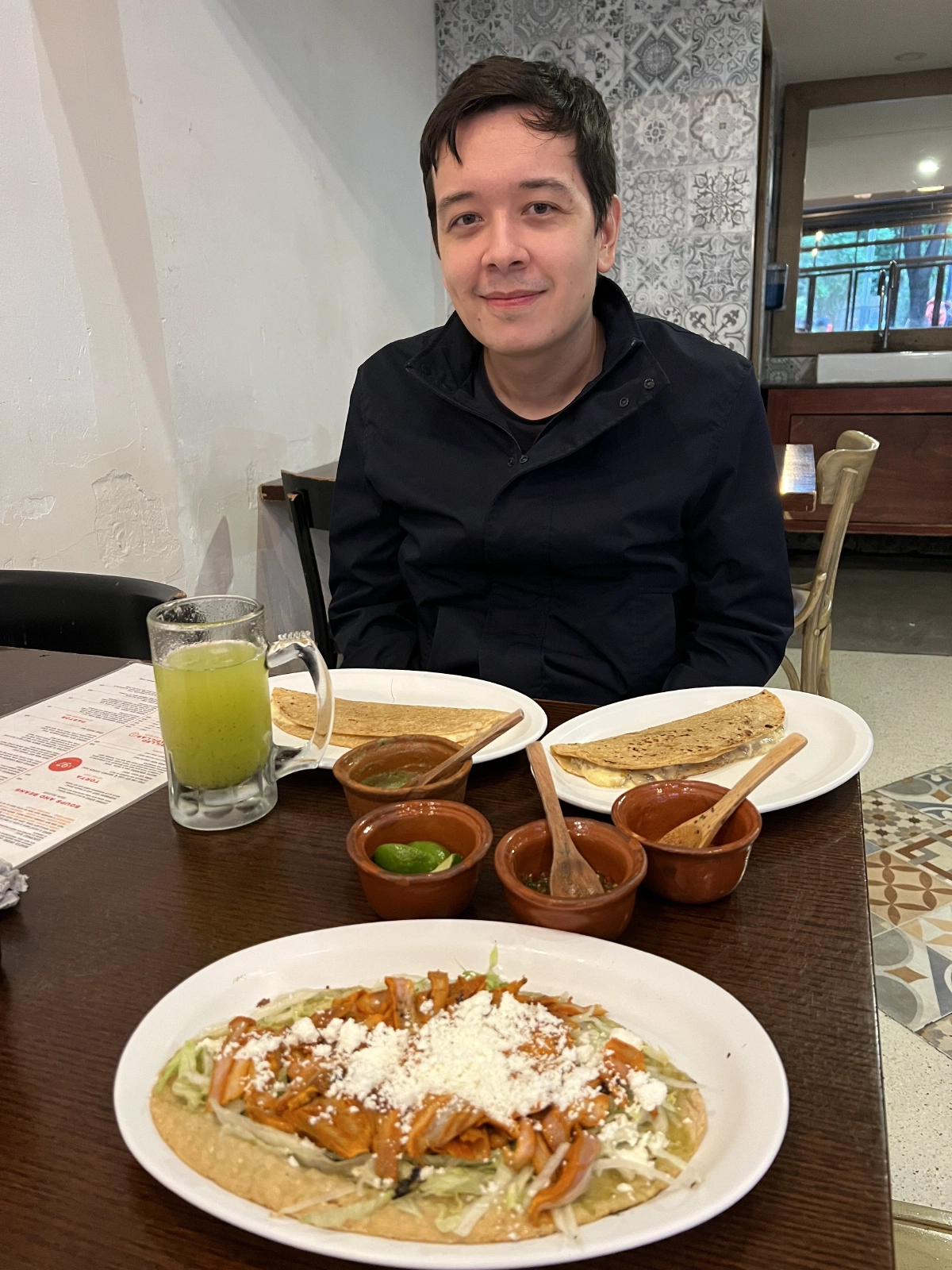 Trying new things for me, and Alex loves their quesadillas!