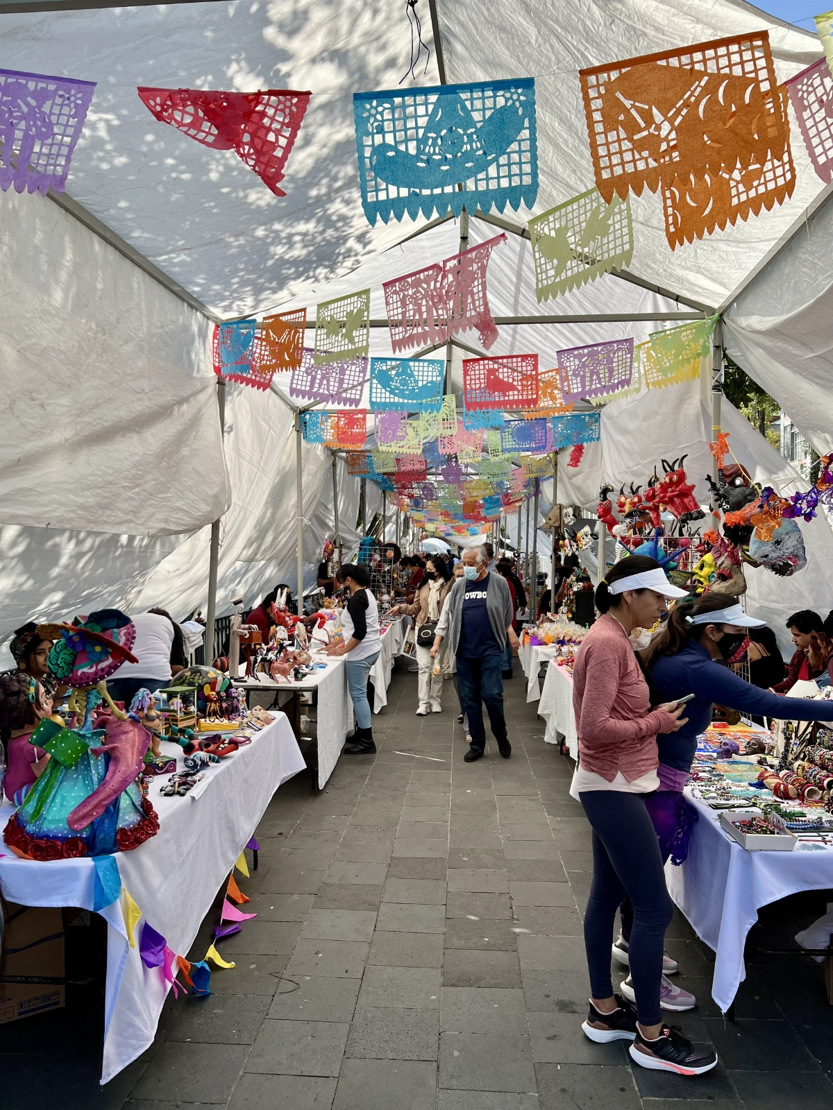 Lots of handicrafts available.