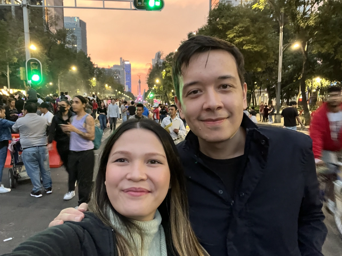 We wanted to eat Korean for dinner, but didn't realize the road was going to be blocked because there was a Las Catrinas Parade!