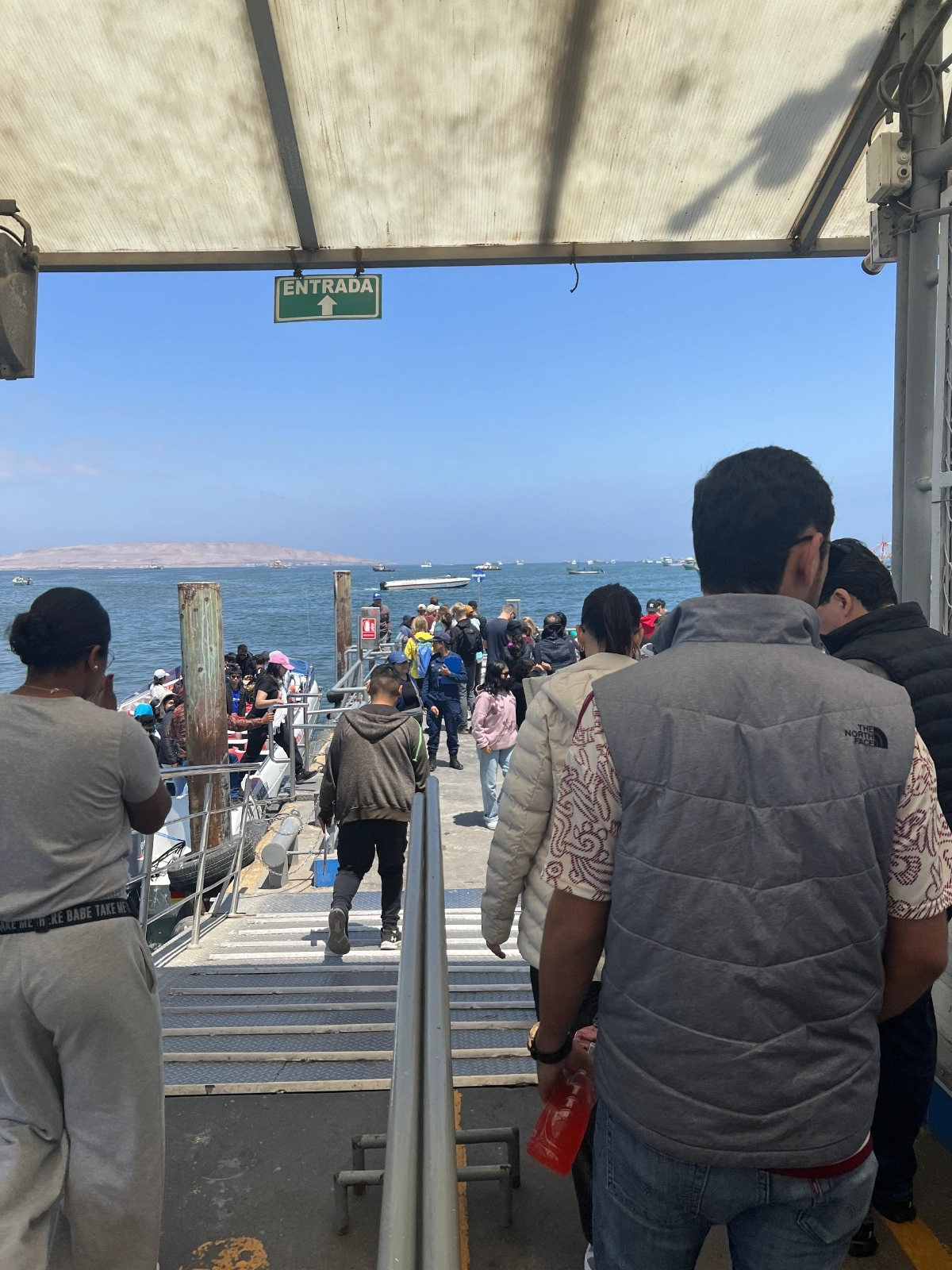 Lots of tourists around who are excited to see Peru's mini-Galapagos!