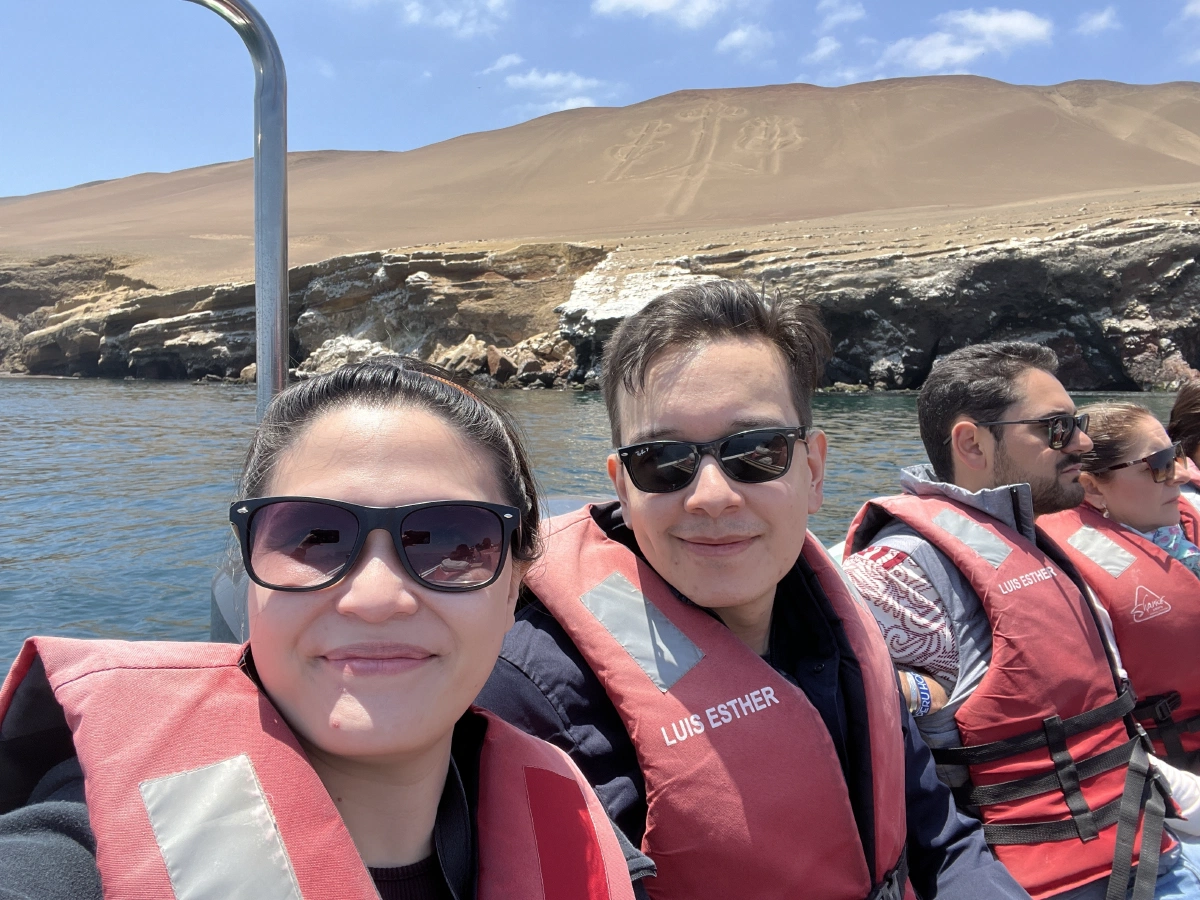 Selfie with the Paracas Candelabra