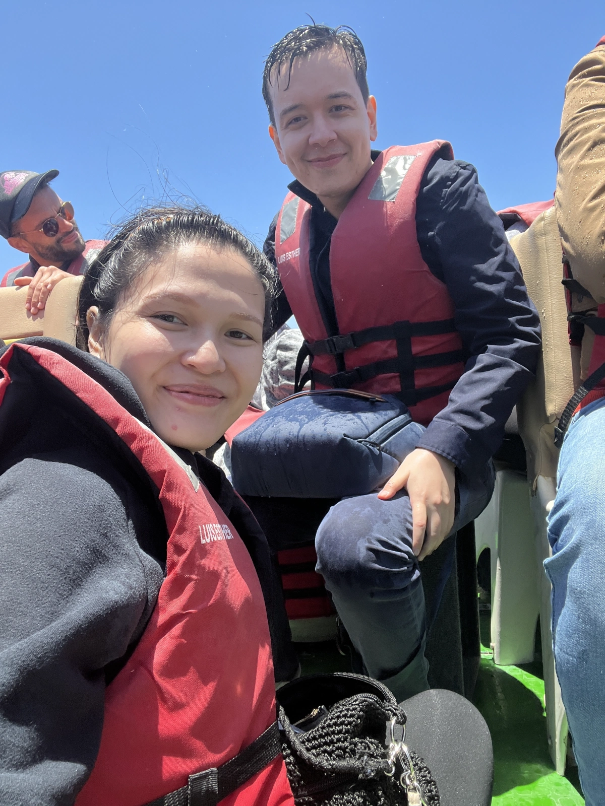 The boat ride got so intense with the spray of sea water. Since Alex and I were at the back of the boat, we were the most soaked.