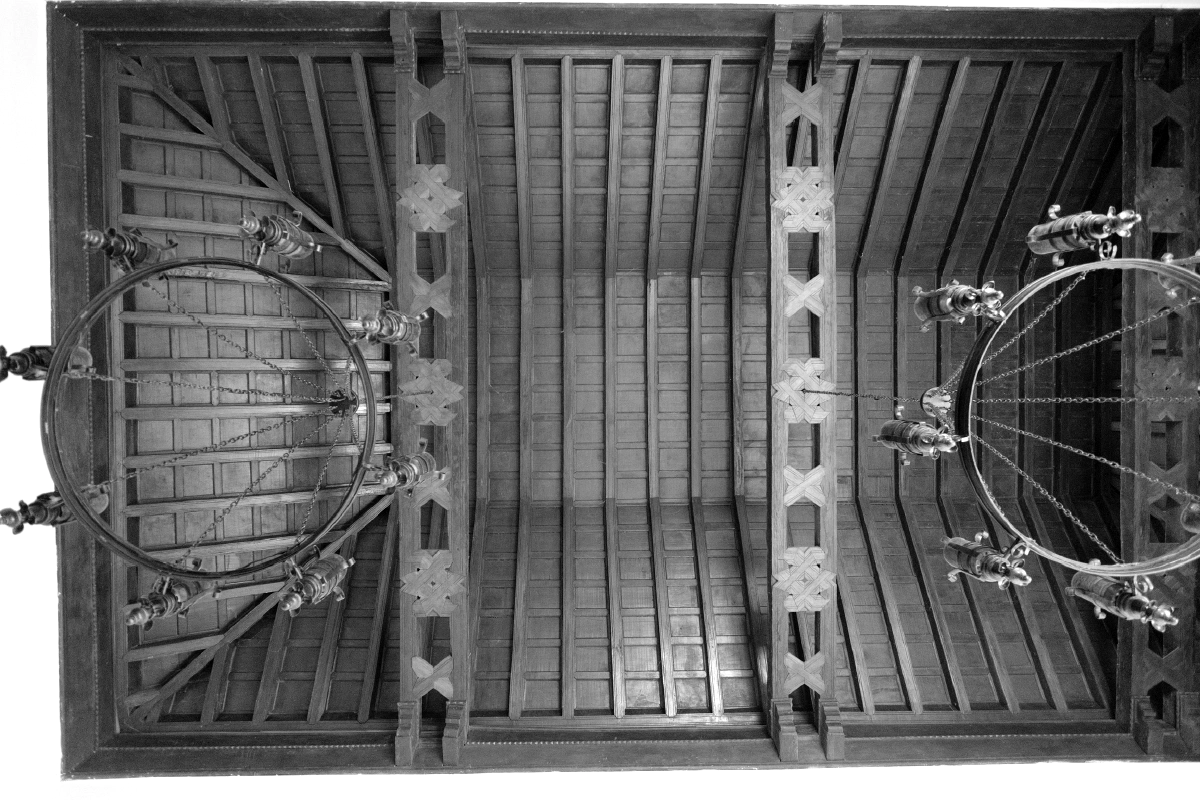 The chapel's ceiling