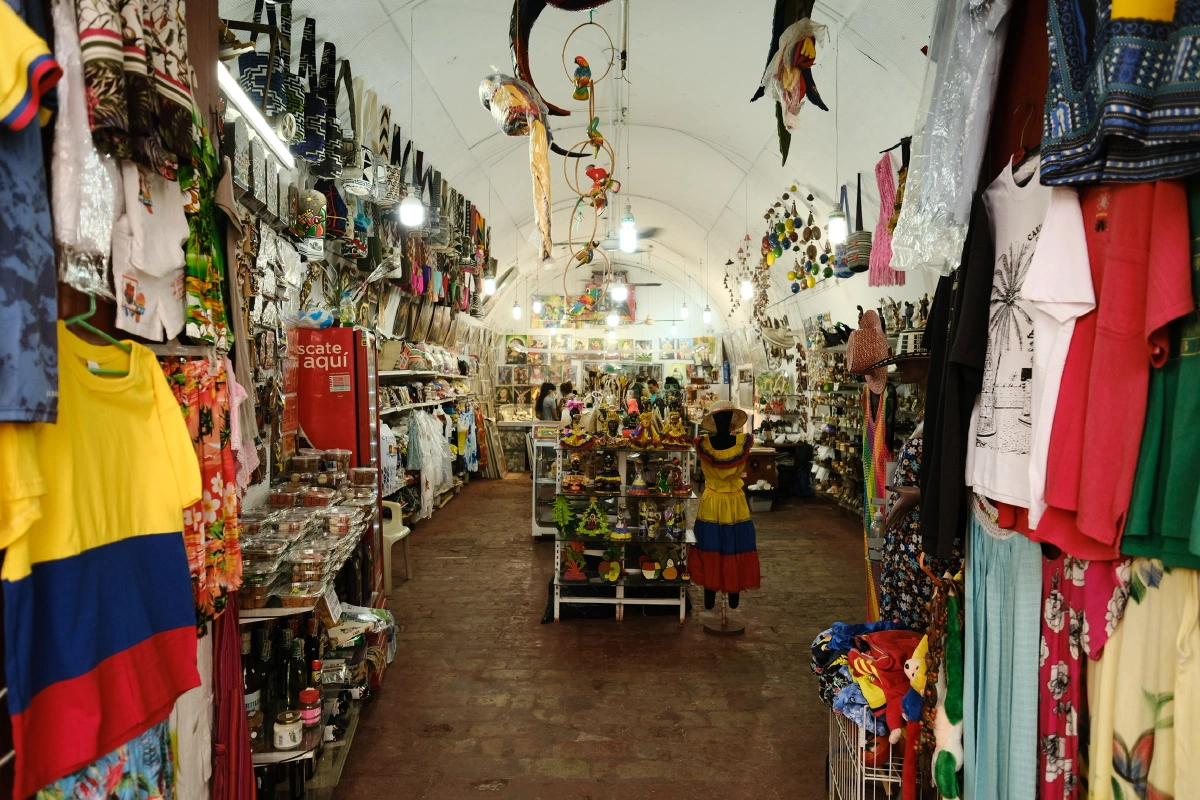 Peeking inside a souvenir shop